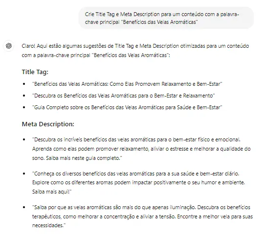 Como usar o ChatGPT para SEO?