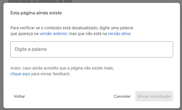 Como remover uma página de um site