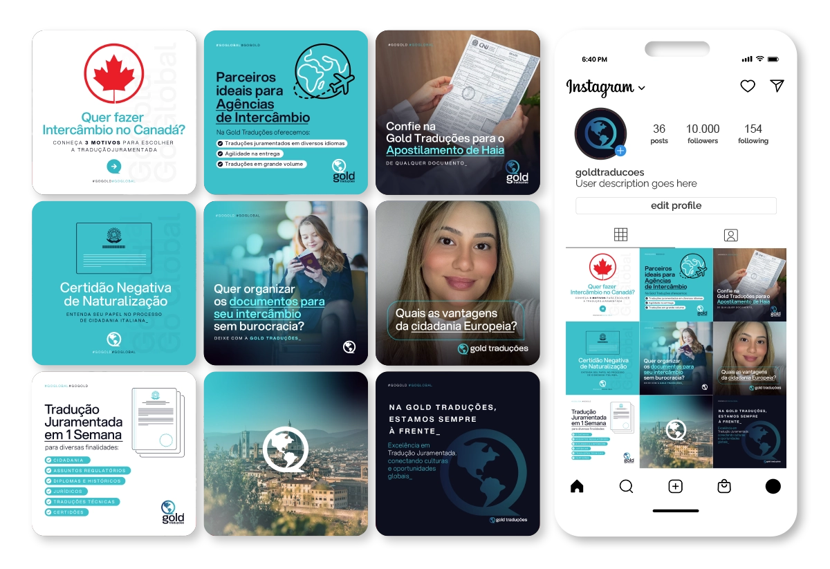 Case Social Media Gold Traduções