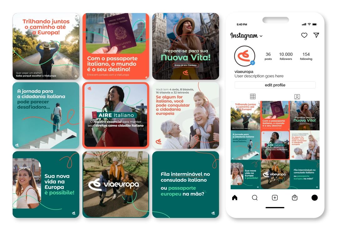 Gestão de social media feito pela BYB para a Via Eupora